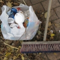 Putz- und Renovierungsaktionen im Park September 2009 - Beim Mistaufkehren