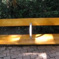Putz- und Renovierungsaktionen im Park September 2009 - Nach dem Abschleifen der Bänke