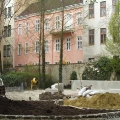 Umbauarbeiten im Park